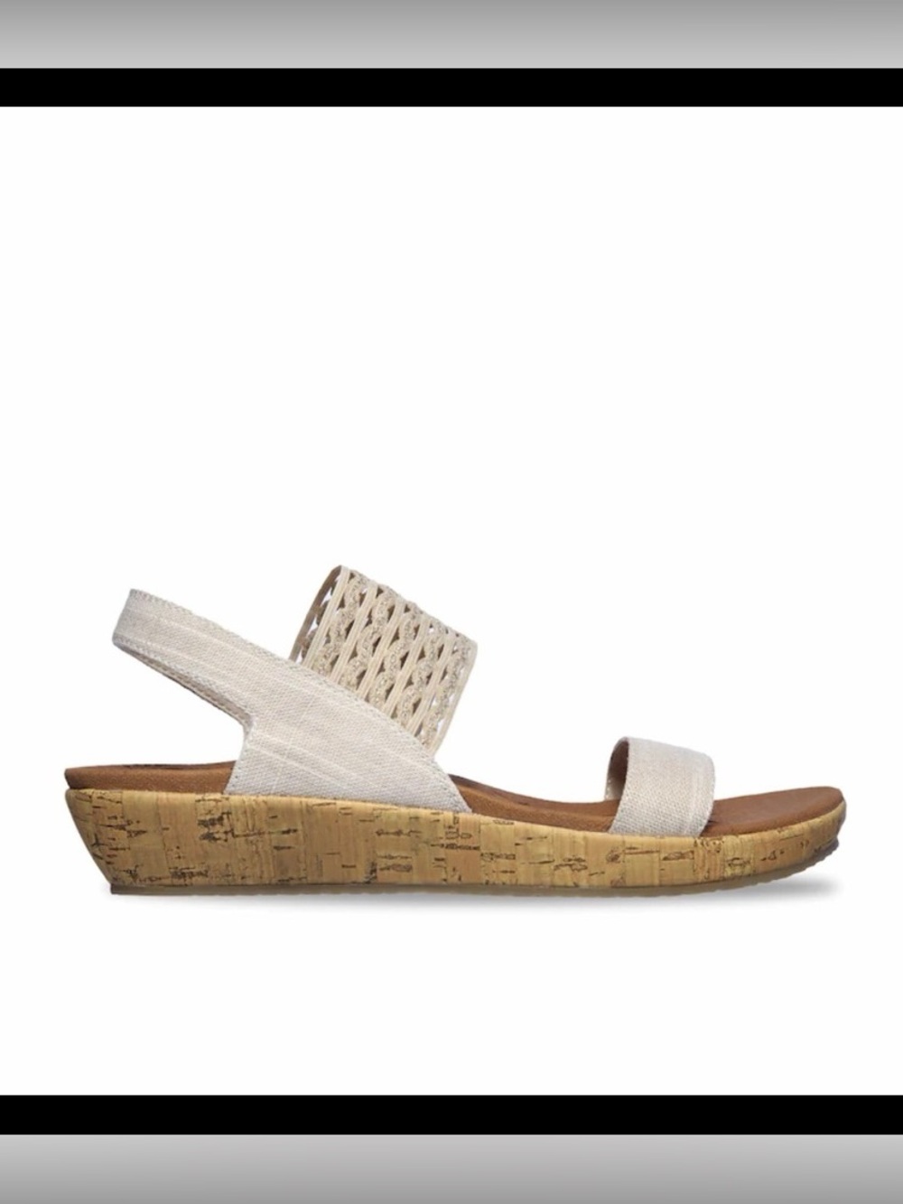 NWT! Sketchers Brie Most Wanted Nude Cork Sandals Size 9